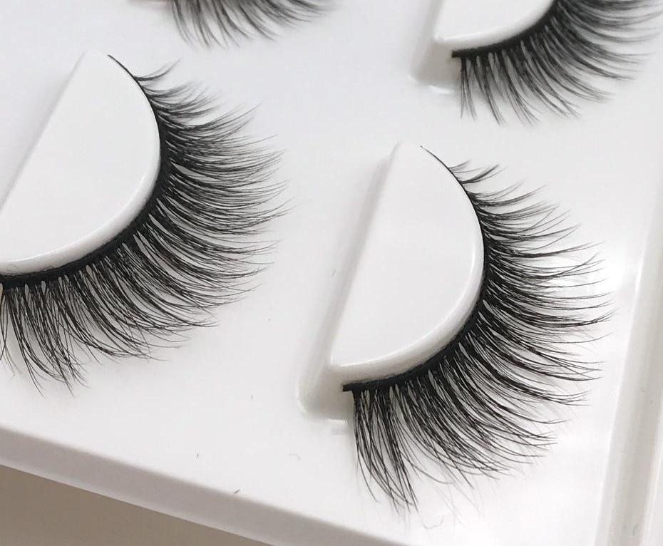 3 pairs natural  3d mink lashes